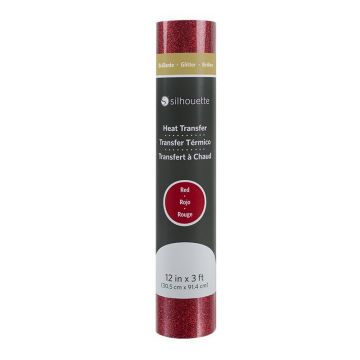 Glitter Heat Transfer - 12-Inch Red