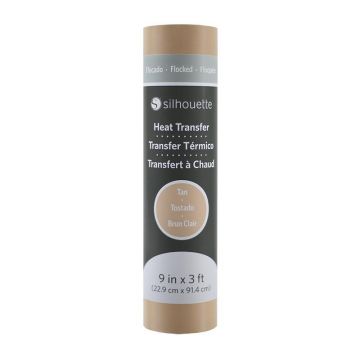 Flocked Heat Transfer - 9-Inch Tan